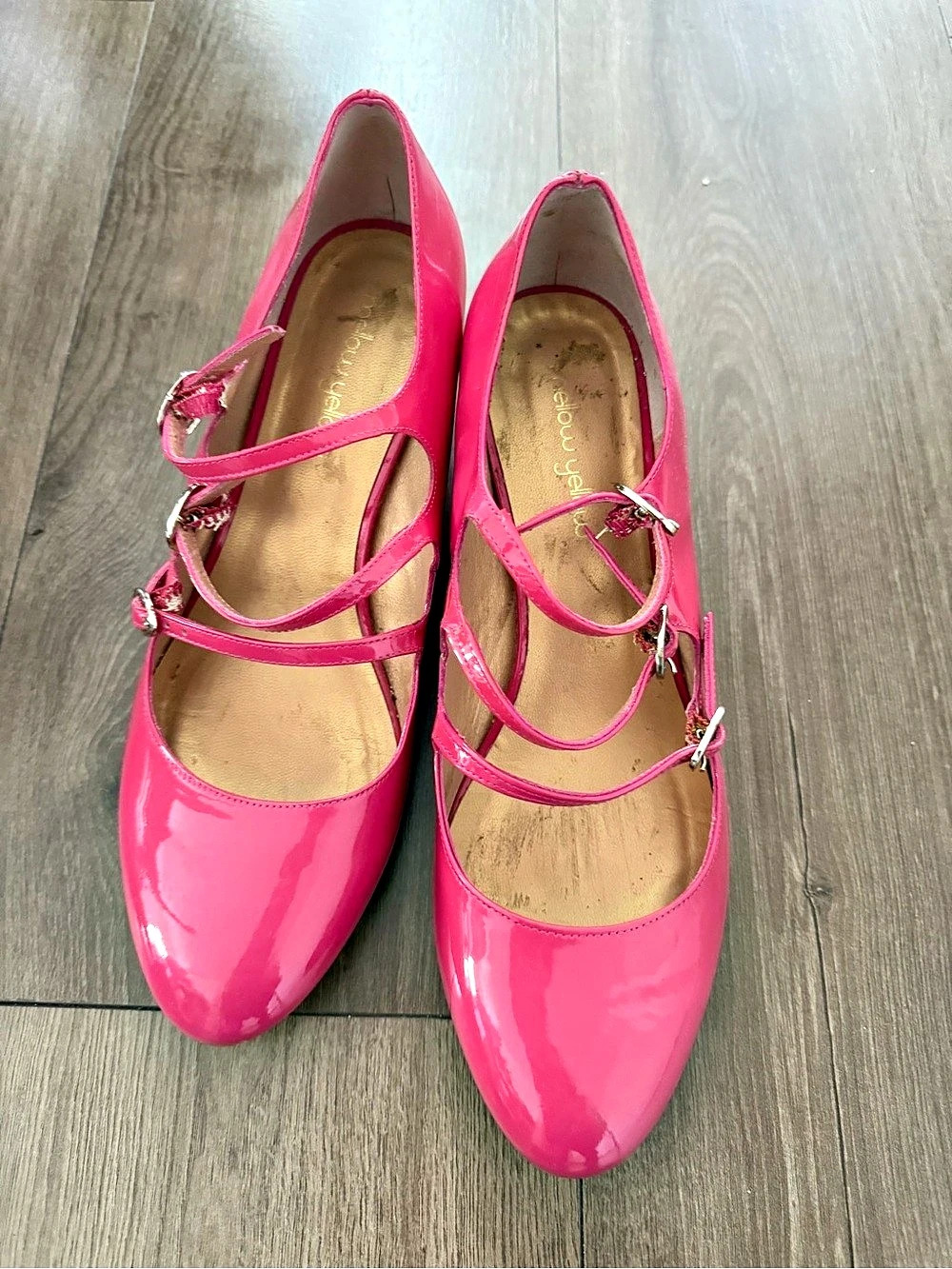 Mellow yellow- Mary Jane Heels in Pink